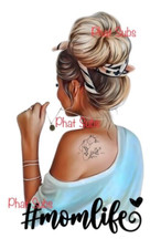 Sublimation Print Mom Life Tat Ready to Press Heat Transfer