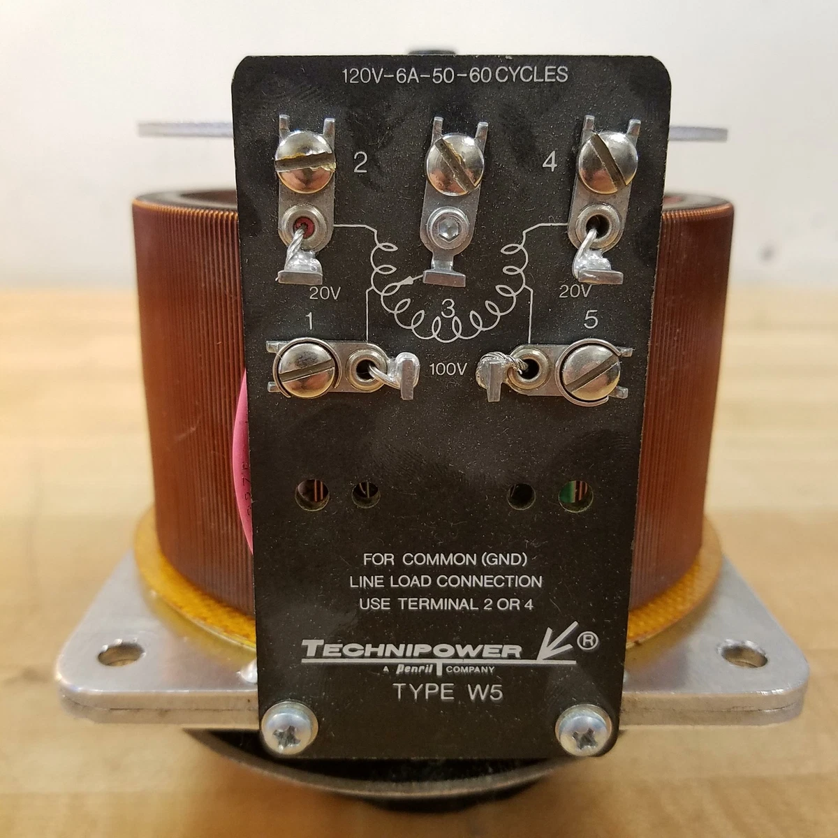Technipower Type W5 Variable Power Adjustable Transformer, 120V, 6A 5060  Cycles | eBay
