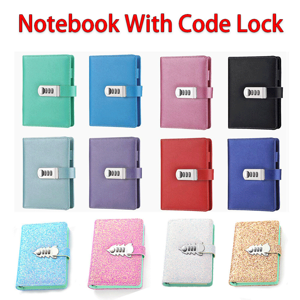 Refillable PU Leather Travel Journal with Lock Code for Notes & Diary  -image
