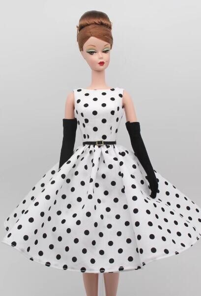 Handmade Vintage Dress for Poppy Parker, Barbie Silkstone,Doll
