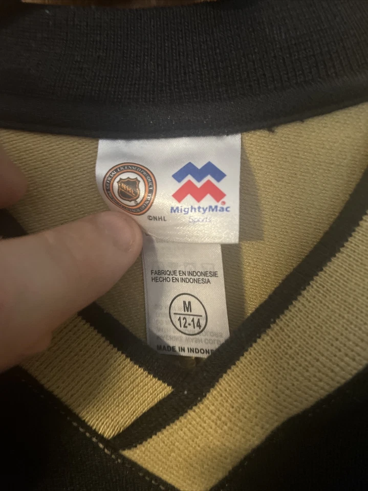 CAMISETA DE LOS PINGÜINOS DE PITTSBURGH NHL #66 MARIO LEMIEUX TALLA JUVENIL MEDIANA 12-14 NHLPA Foto 3 de 4