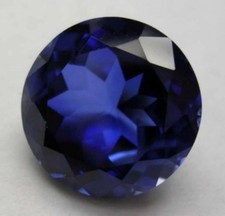 LAB CREATED BLUE SAPPHIRE 2.5 MM ROUND CUT 2 PIECE SET BEAUTIFUL COLOR AAA