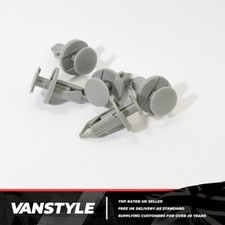 50X LIGHT GREY LONGER TRIM PANEL FIXING CLIPS VAN CARPETING LINING UNIVERSAL