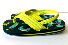 Cat Jack Toddler Boys Green Alligator Shawn Flip Flop Sandals XL 11/12 NWT