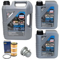 MotoröL Set 4600 5W-30 Liqui Moly 7 Liter + ÖLfilter + Schraube FüR Mercedes 205