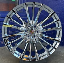 24 Fr205 Escalade V Chrome Wheels Tires Chevy Silverado Tahoe Sierra Yukon Ram