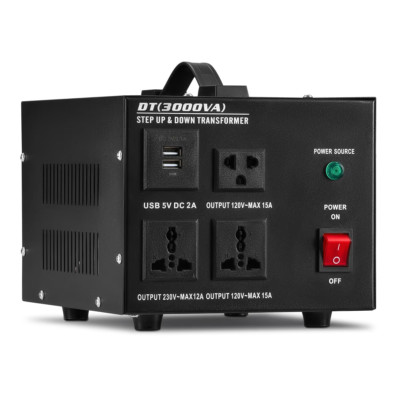 Step Up Down Spannungswandler 3000W 110V 220V Transformator mit USB, Automatik