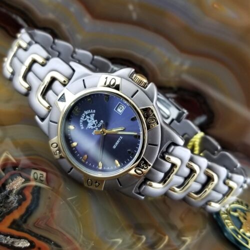 Mens POLO Titanium Finish SEL Stainless Steel Watch