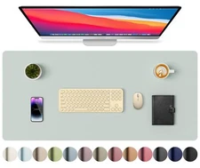 Aothia Leather Desk Pad Protector, Large Mouse Pad, Office Desk Mat, Non-Slip