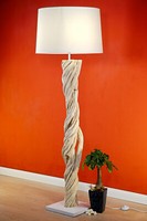 Treibholz Stehlampe 165Cm Holz Stehleuchte Liane Holzlampe Natur Lampenschirm