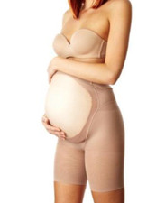Spanx Women Power Mama Maternity Mid-Tight Shaper Beige Size C 01416