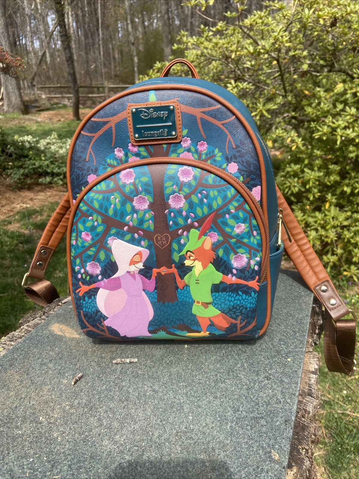 Loungefly Disney Robin Hood Floral Mini Backpack Gem