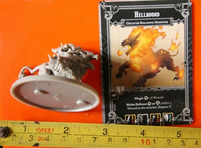 Hellhound Monster massive Dunkelheit Brettspiel Ersatzteil Figur Karten Kickstarter