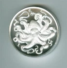2023 OCTOPUS 2 OZ .999 HIGH RELIEF SILVER ROUND GEM BU