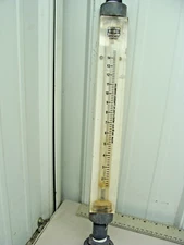 KING INSTRUMENT CO ACRYLIC TUBE SCFM AIR FLOW METER 7510217A03 MAX PRES 100PSI