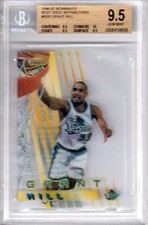 1996-97 BOWMAN'S BEST SHOT REFRACTOR GRANT HILL CARD #BS8 BGS 9.5 GEM MINT $$$