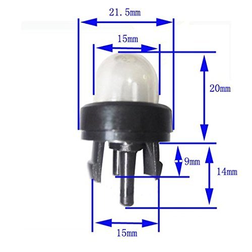 5 Lampadine Primer A Scatto Per Carburatore – Adatte Per Walbro, Ryobi, Stens – Presa Rotonda