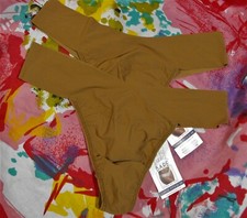 2 NEW HANKY PANKY 6J1661 TOFF BARE EVE NATURAL RISE MF THONG PANTIES L