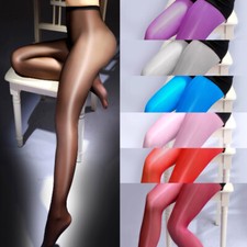 Nylon Feinstrumpfhose Damen Sexy Offen Strumpfhose Shiny Glossy Pantyhose Strümp