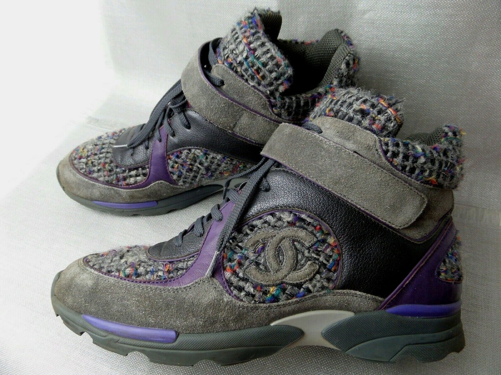 purple chanel sneakers