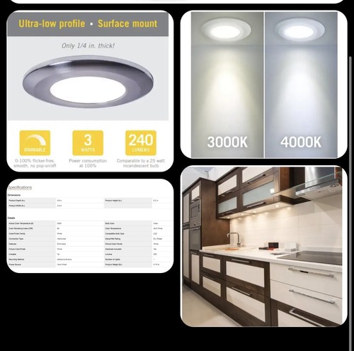 Armacost Lighting Wafer Thin LED Puck Light Soft White Gloss White Finish 214411 - Picture 2 of 2