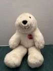 VINTAGE 1998 Coca Cola White Polar Bear COKE BOTTLE BUTTON Plush Stuffed Animal