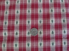 5157. Woven CHRISTMAS TREE PLAID Crafts, Quilting COTTON FABRIC - 44.5" x 2 yds.