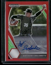 2021 Prizm Draft Picks ANTHONY SOLOMETO #PDP-37 True Red Holofoil Auto 48/50(NM)
