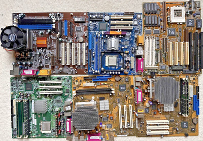 6x Retro PC Mainboard A7VBX + CPU + RAM + AMD Intel Pentium 4 + Windows 95 98 XP