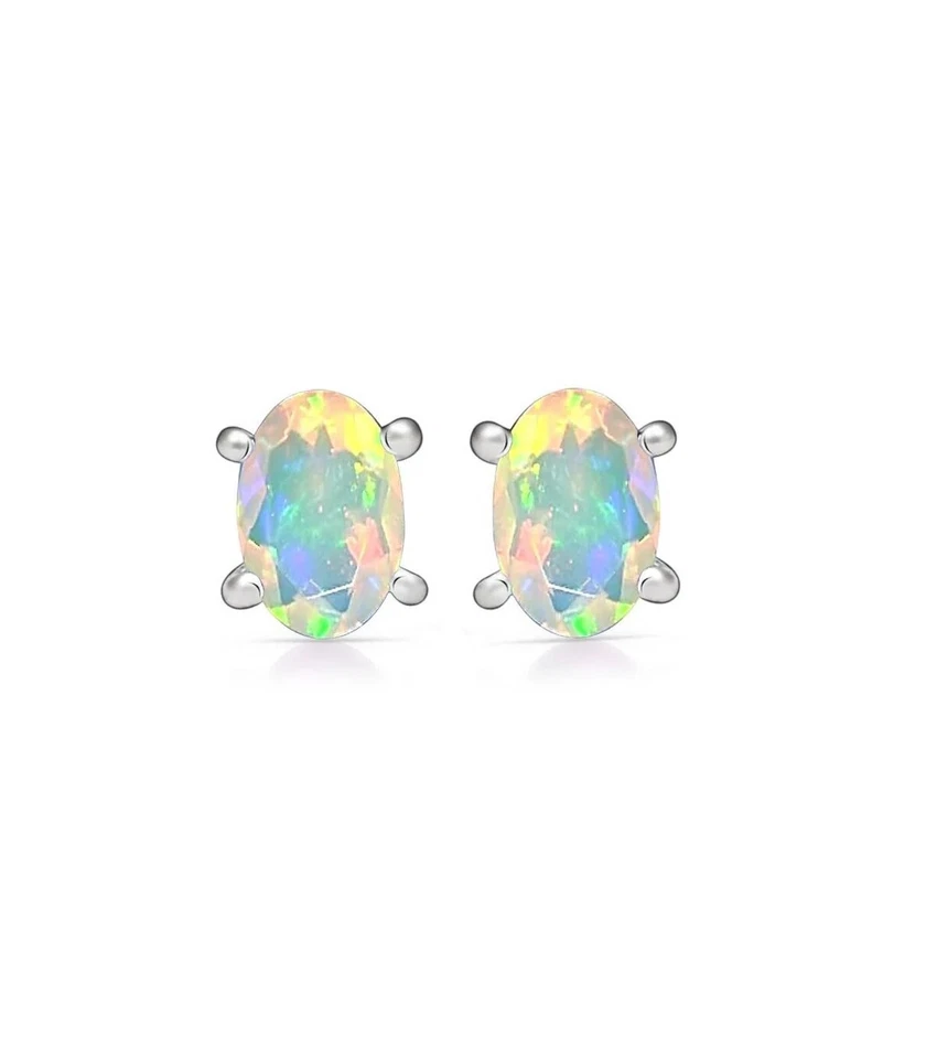Boucles d'oreilles en Opale Ethiopienne SK44 - Photo 1/4