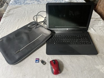 HP 15-af131dx 15.6  Laptop No OS Boots BIOS w Charger Mouse Case READ