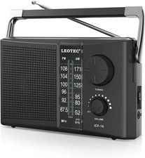 Portable AM FM Radio with Best Reception Battery Operated or AC Power