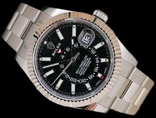 Rolex Sky-Dweller Ref  326934, Black Dial Oyster, 2021 Full Set, Some Stickers