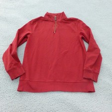 Tommy Bahama Sweater Youth Boys XL 1/4 Zip Pullover Red Long Sleeve