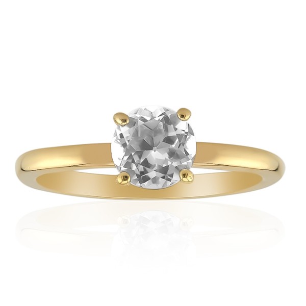 Cavill Ring WeißEr Topas 0,936Ct Vergoldet 925 Sterling Silber Damen-image