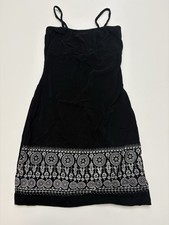 VTG Y2K Black Midi Dress Whimsigoth Vamp Fairy Grunge Size S