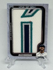 2025 Topps Update Julio Rodriguez Own the Name 1/1 Game Used Relic “I” Mariners