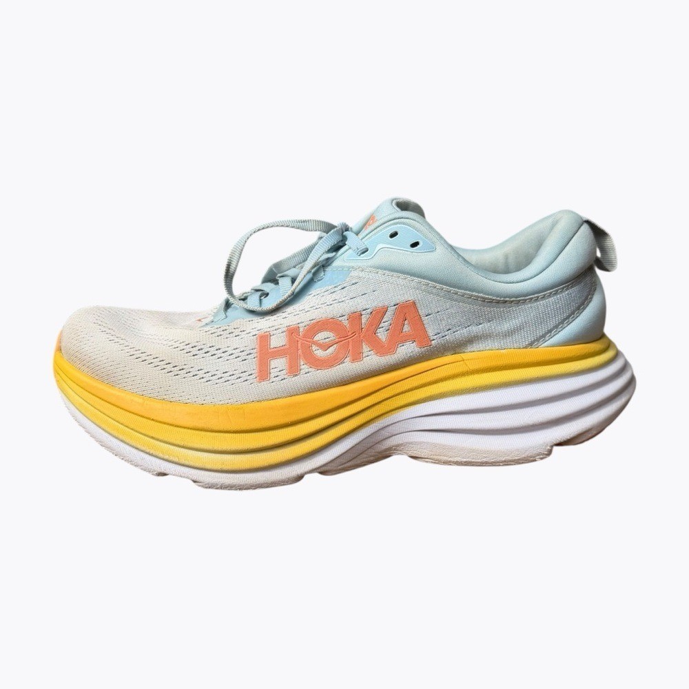 Hoka Bondi 8 Women's Running Sneakers Blue Orange Size 10.5B Max Cushion thumbnail 5