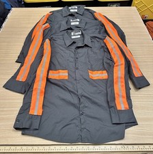 3 Used Work Shirts Sz Large High Visibility Hi-Vis Reflective Safety Towing