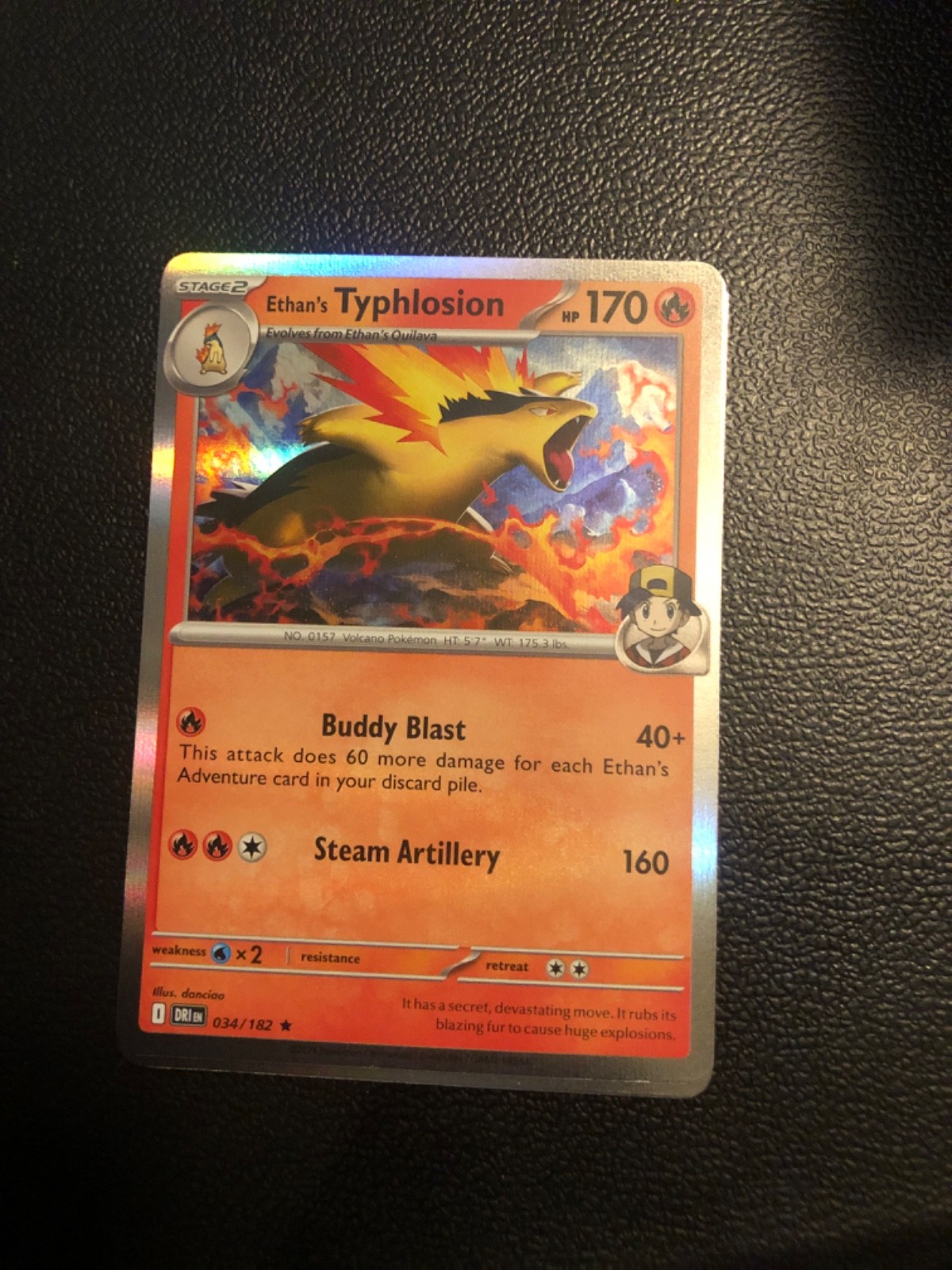 Pokemon SV10: Destined Rivals #034/182 Ethan's Typhlosion Holo Border