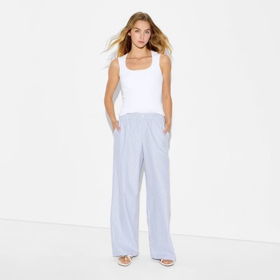 Women's Mid-Rise Relaxed Leg Pull-On Pants - Wild Fable