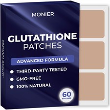 Glutathione Patches Pack of 60 - 100 Natural Patch for Women and Men - with M...