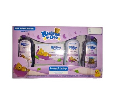 Kit Ricitos de Oro Baby Shampoo+Cream+Cologne+Soap Bar LAVANDA & LECHUGA SCENT