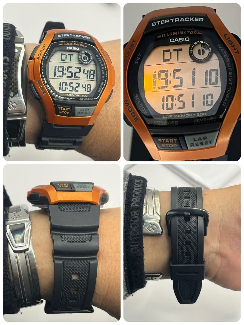 CASIO STEP TRACKER Orange Digital Watch Waterproo… - image 7