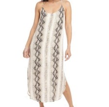 Karen Kane Neutral Snake-Print Tank Dress  Size Large