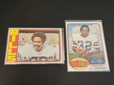 #ad 1976 Topps O.J. Simpson #300 EX AND 1972 Topps #160 2 Pack $9.99