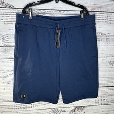 New Under Armour UA Rival Fleece Sweat Shorts 10 Inseam 1320742 Blue Size 2XL