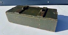 Vintage Wood Cheese Box Turned Ammo Box Paint...