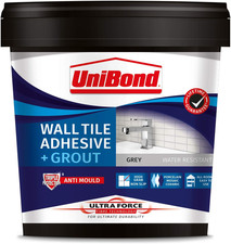 Unibond 2570754 Ultraforce Wall Adhesive and Grout, Grey