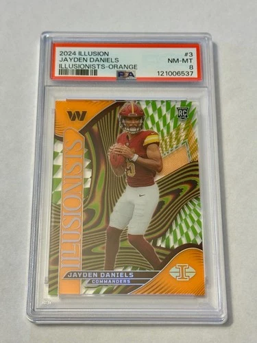 2024 Illusion Jayden Daniels Illusionists-Orange Rookie RC PSA 8